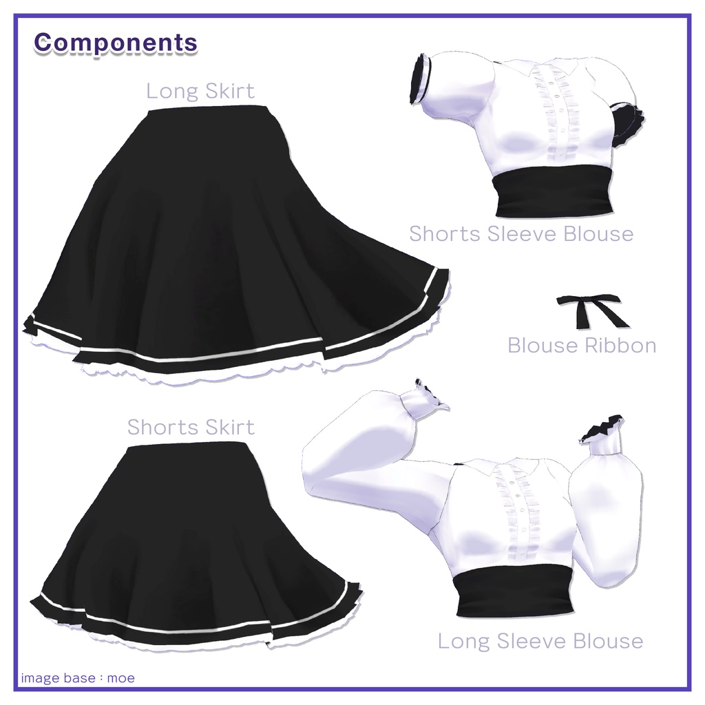 Blouse & High Waist for Kikyo / ブラウス&ハイウエスト 【桔梗用】 (C7)