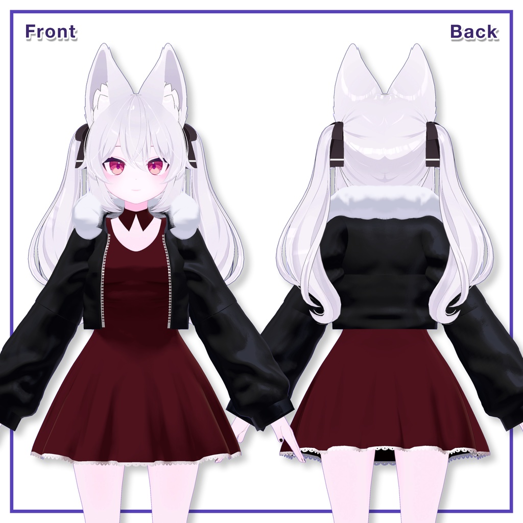 Fur Jacket & Short Dress for Karin / ファージャケット&ショートワンピース 【カリン用】 (C9)