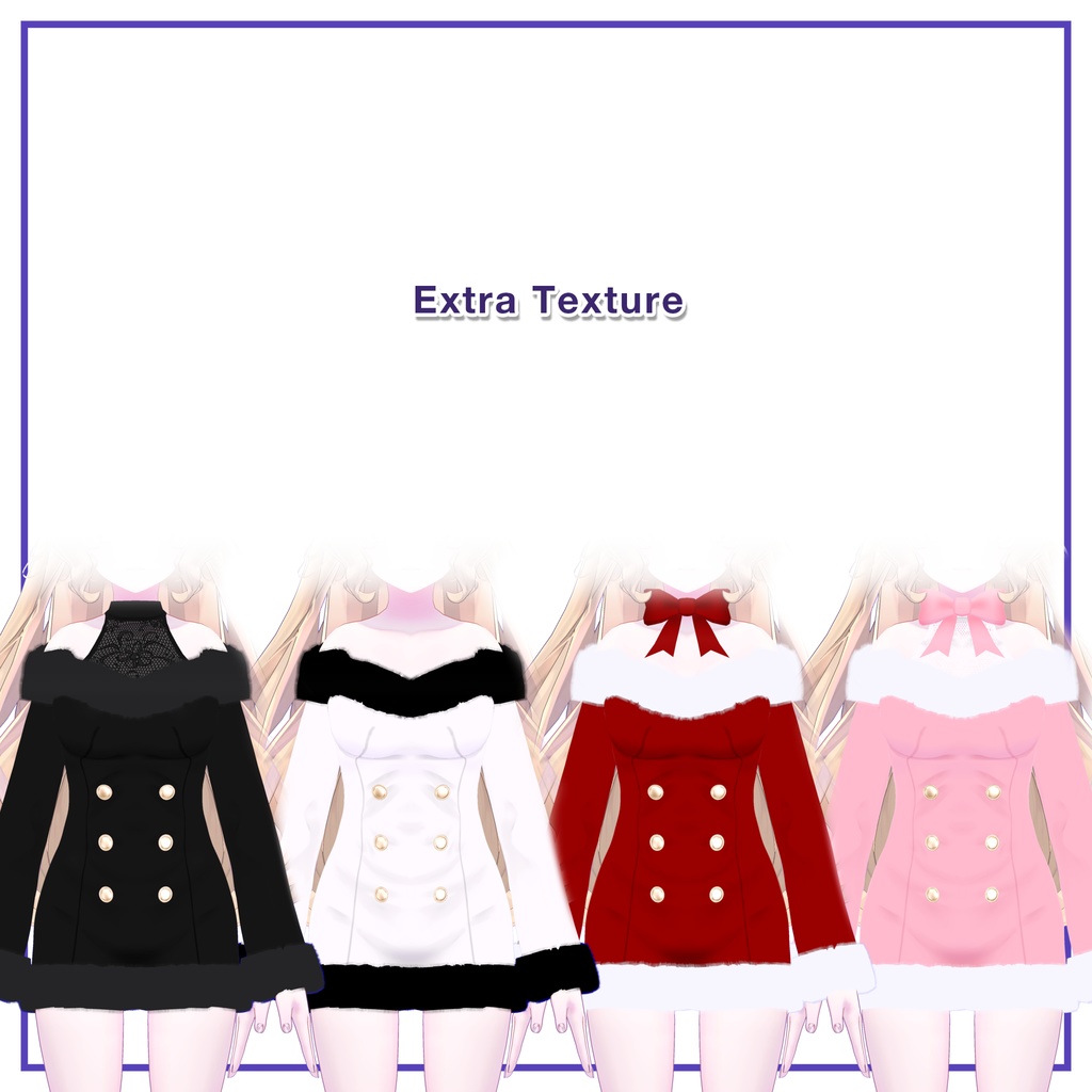 Winter Fur Dress for Lunalitt, Leefa / ウィンターファーワンピース【ルーナリット,リーファ用】 (C6)
