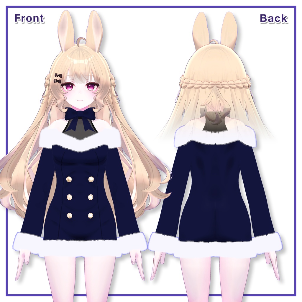 Winter Fur Dress for Lunalitt, Leefa / ウィンターファーワンピース【ルーナリット,リーファ用】 (C6)