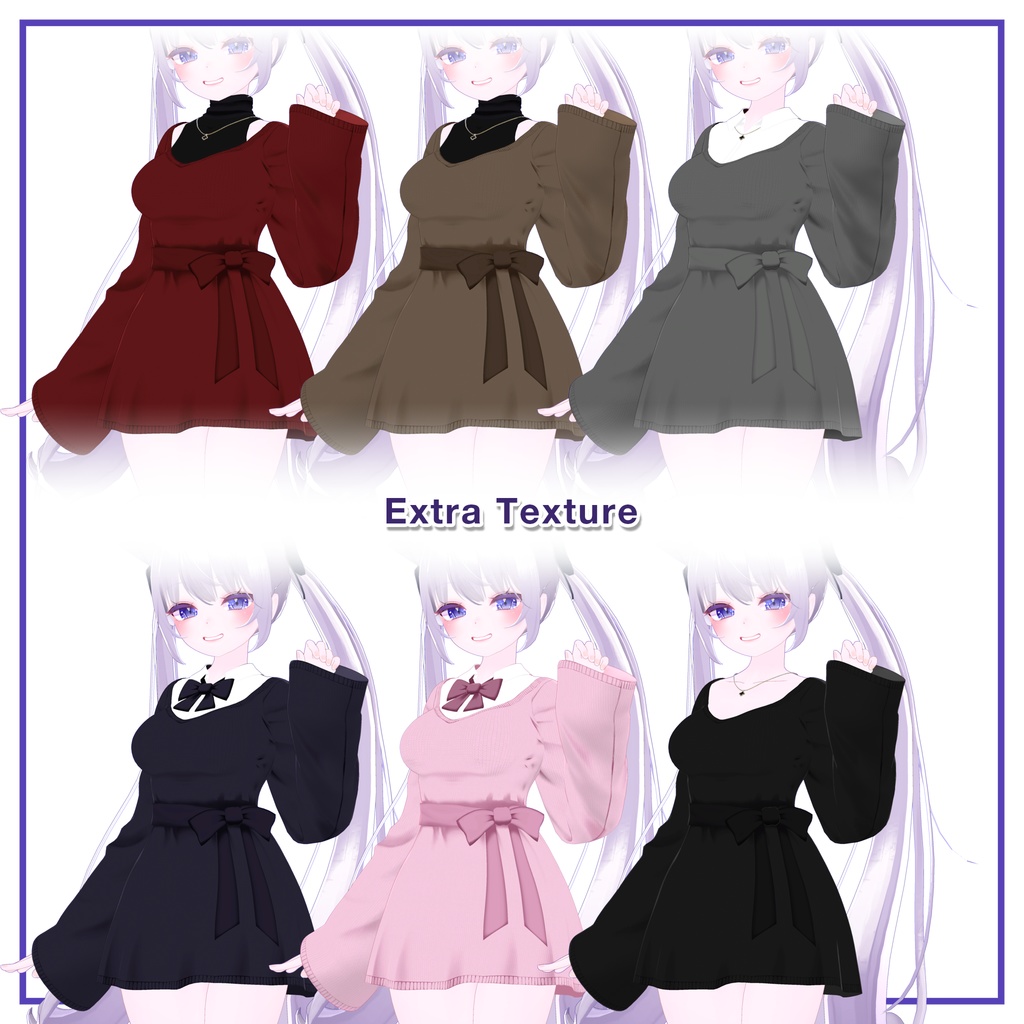 Ribbon knit dress for Maya / リボンニットワンピース【舞夜用】 (C13)