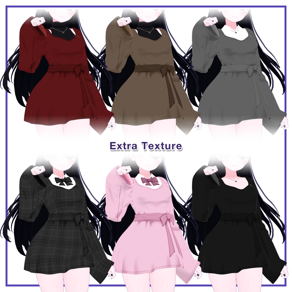 Ribbon knit dress for Kikyo / リボンニットワンピース【桔梗用】 (C13)