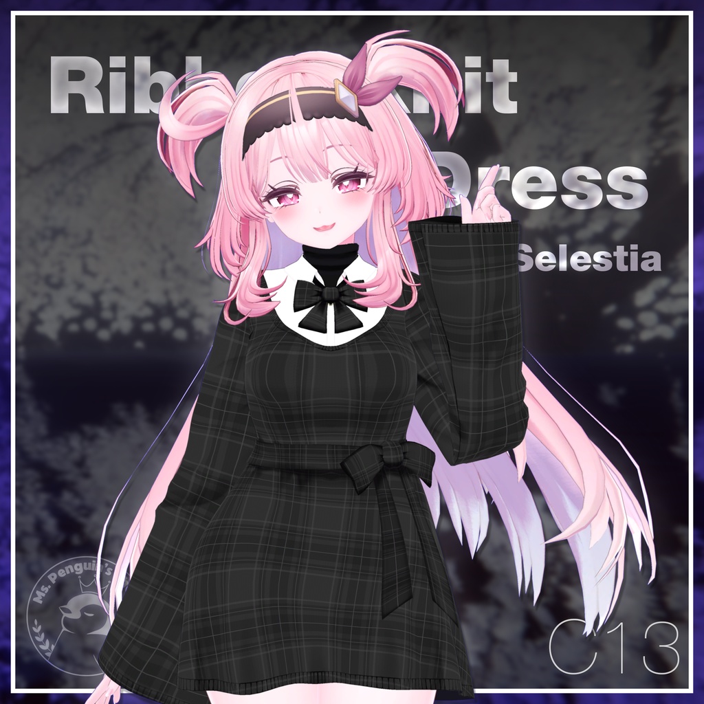 Ribbon knit dress for Selestia / リボンニットワンピース【セレスティア用】 (C13)
