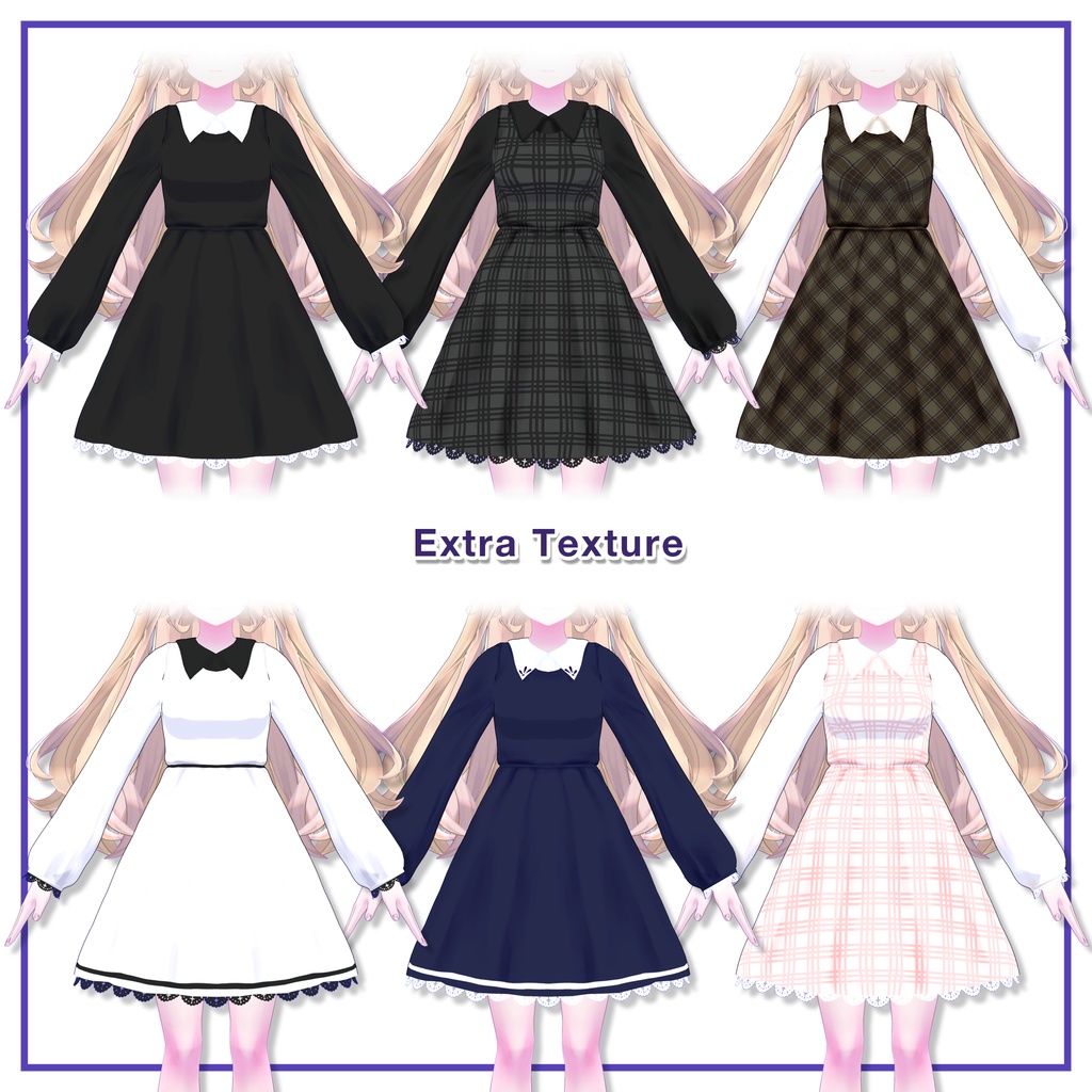 Shoulder Strap Dress for Lunalitt, Leefa / ショルダーストラップワンピース【ルーナリット,リーファ用】 (C4)
