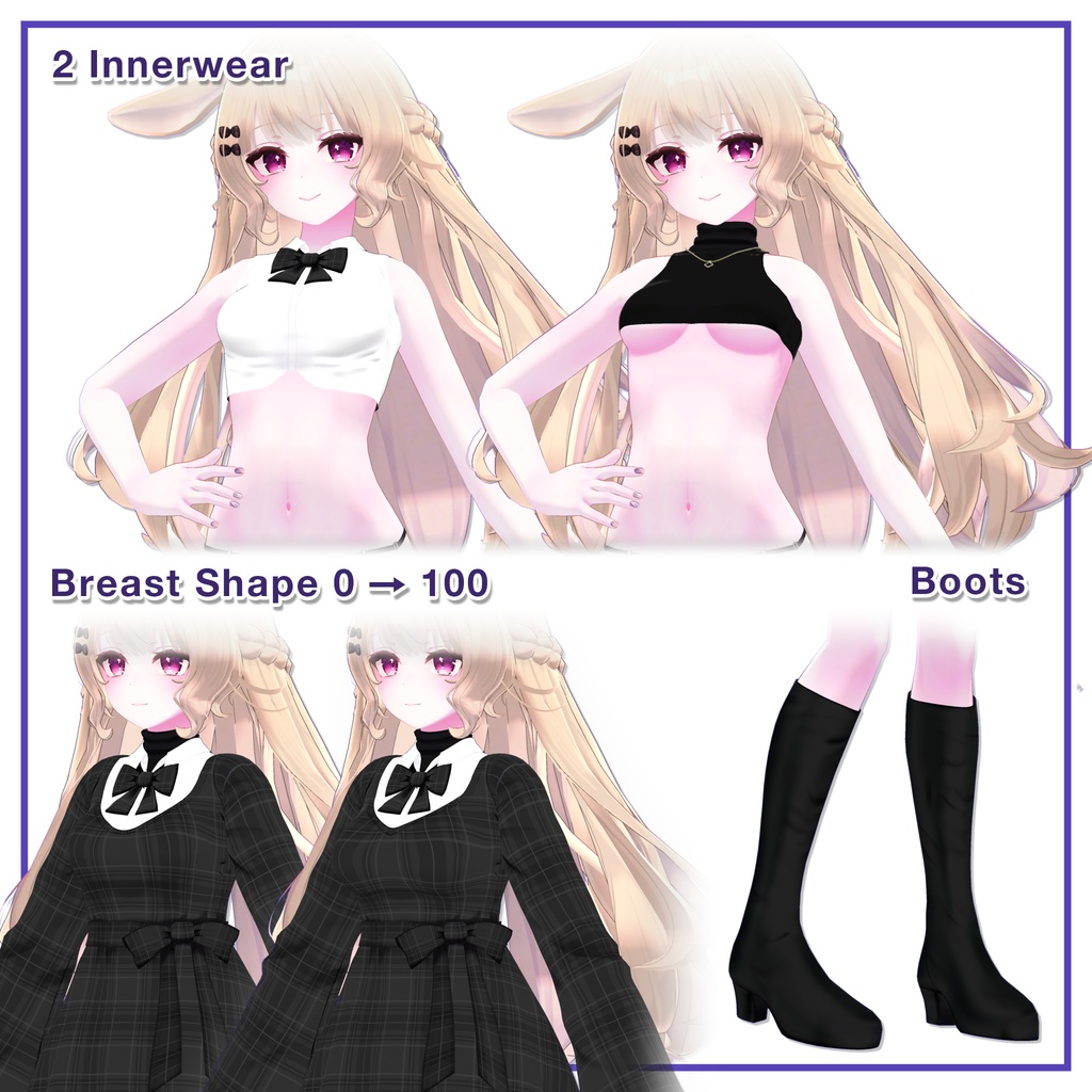 Ribbon knit dress for Lunalitt, Leefa / リボンニットワンピース【ルーナリット,リーファ用】 (C13)