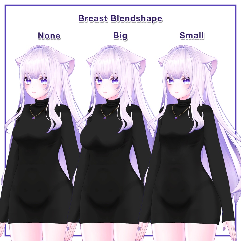 Turtleneck knit dress for Moe / タートルネックニットワンピース【萌用】 (C2)