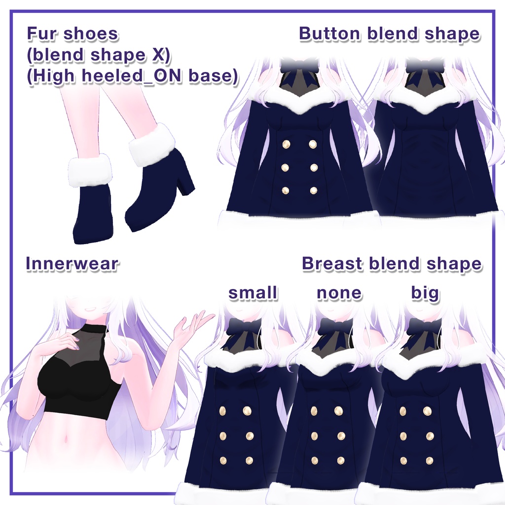Winter Fur Dress for Moe / ウィンターファーワンピース【萌用】 (C6)