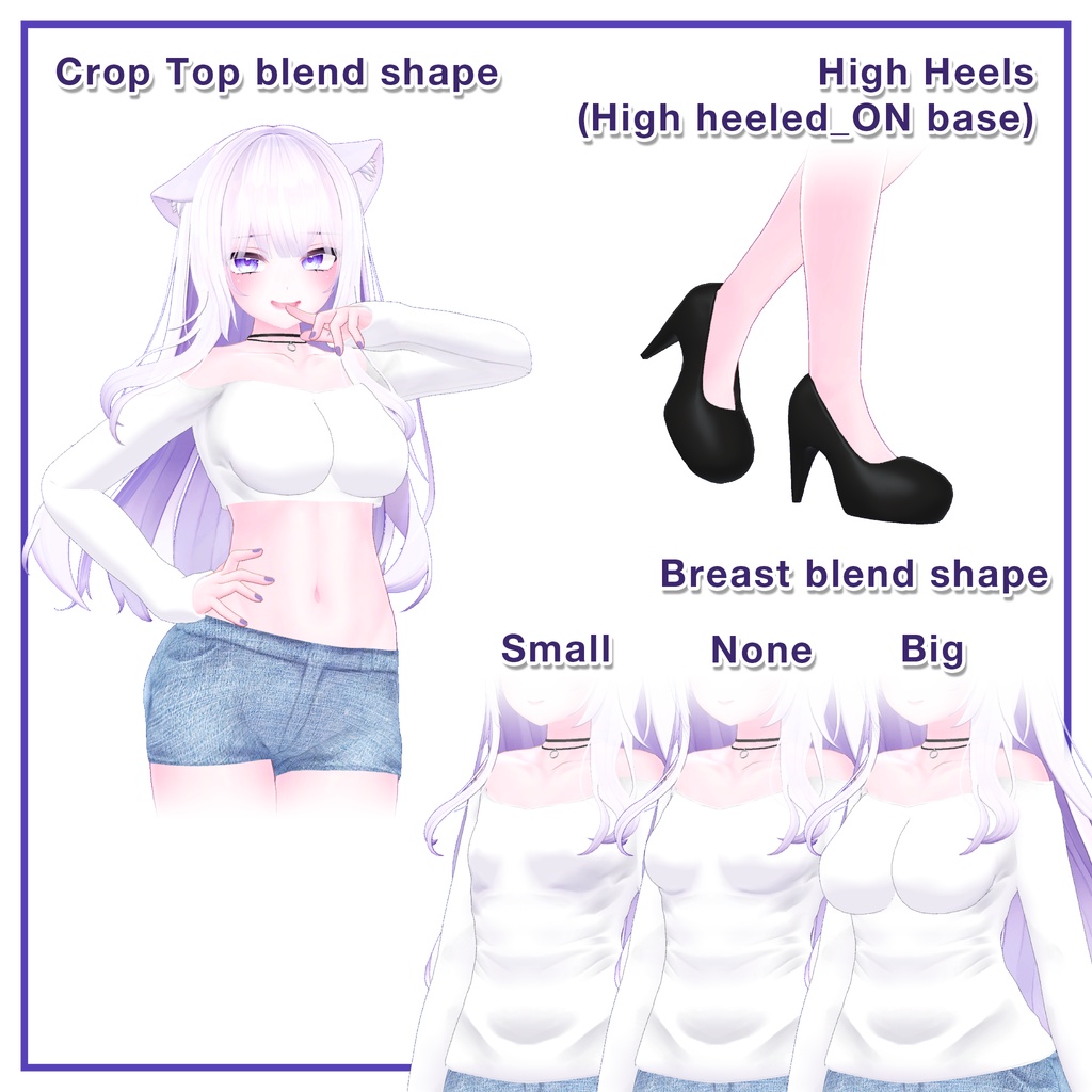 Ribbed top & Hotpants for Moe / リブトップ&ホットパンツ【萌用】 (C8)