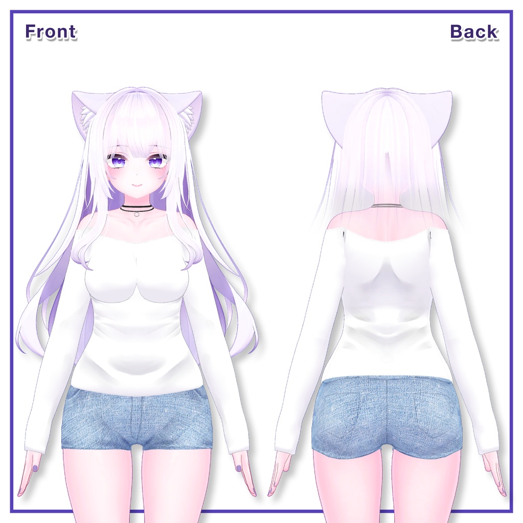 Ribbed top & Hotpants for Moe / リブトップ&ホットパンツ【萌用】 (C8)