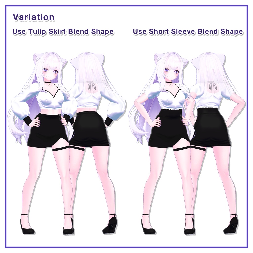 Puff sleeves & Tulip skirt for Moe / パフスリーブ&チューリップスカート 【萌用】 (C11)