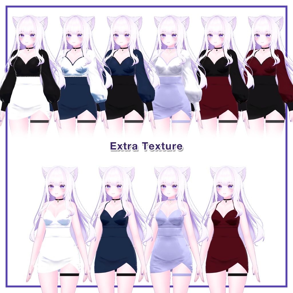Puff sleeves & Tulip skirt for Moe / パフスリーブ&チューリップスカート 【萌用】 (C11)