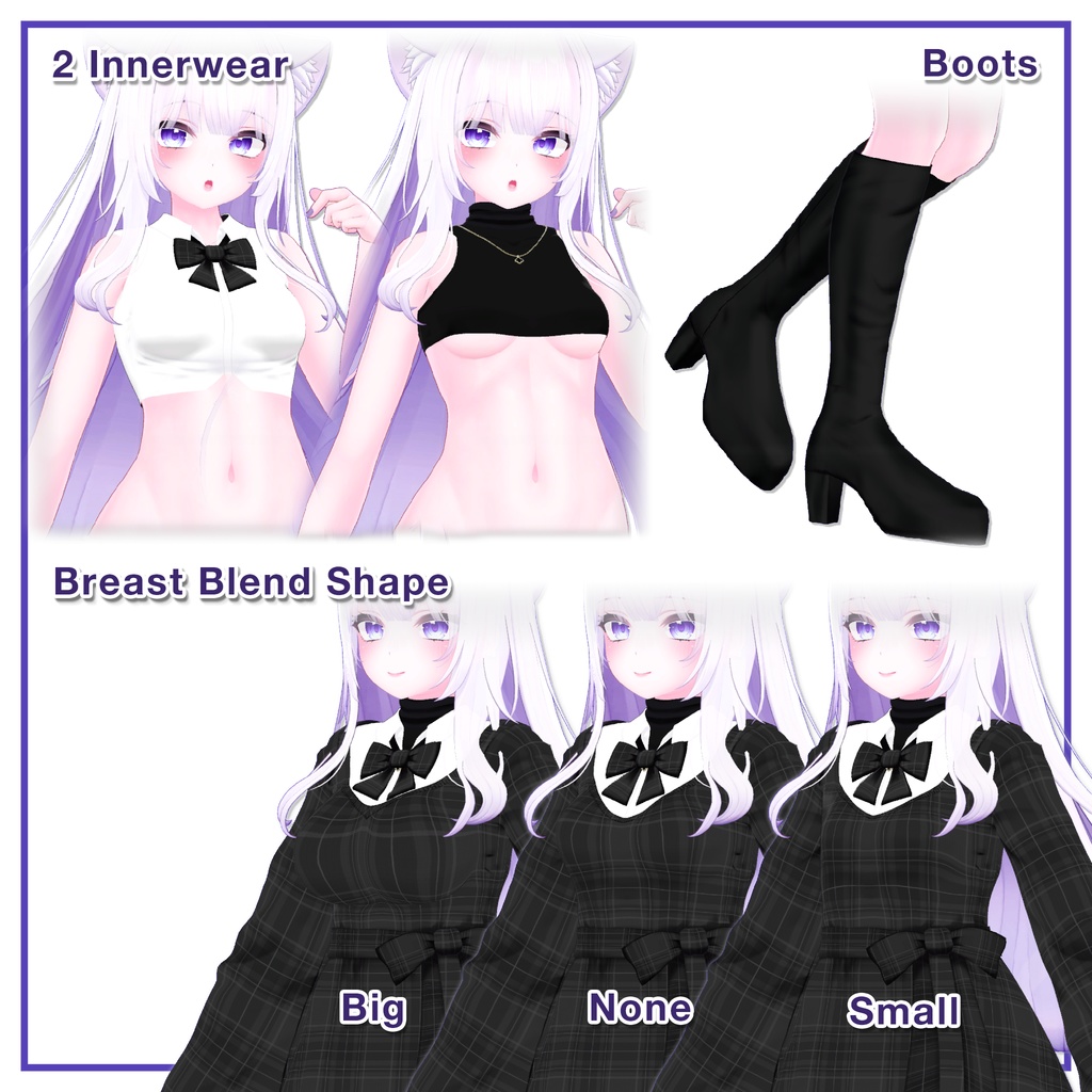 Ribbon knit dress for Moe / リボンニットワンピース【萌用】 (C13)