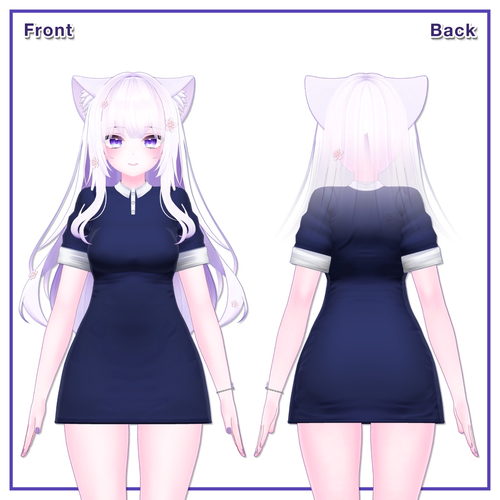 Short Sleeve Collar Dress for Moe / 半袖襟ワンピース【萌用】 (C15)