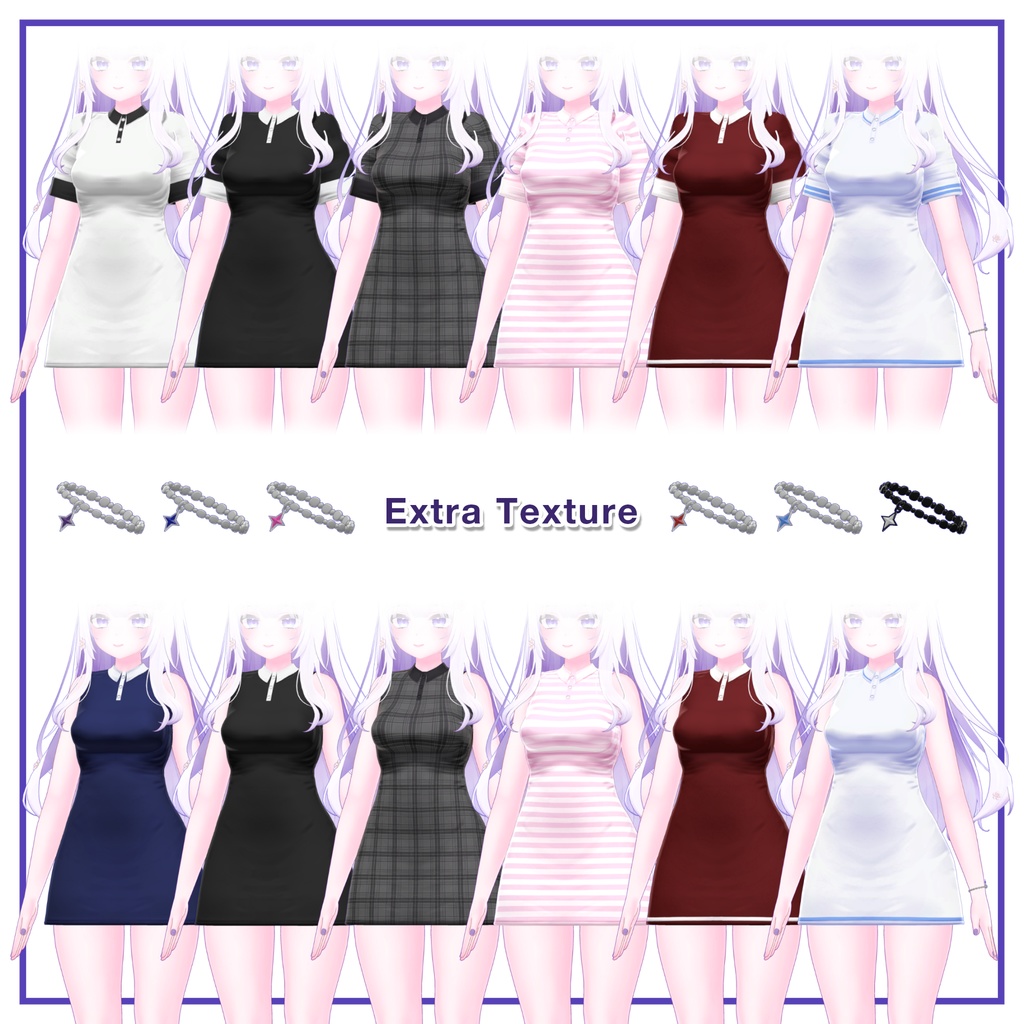 Short Sleeve Collar Dress for Moe / 半袖襟ワンピース【萌用】 (C15)