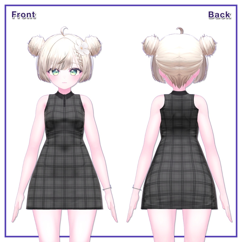 Short Sleeve Collar Dress for Manuka / 半袖襟ワンピース【マヌカ用】 (C15)