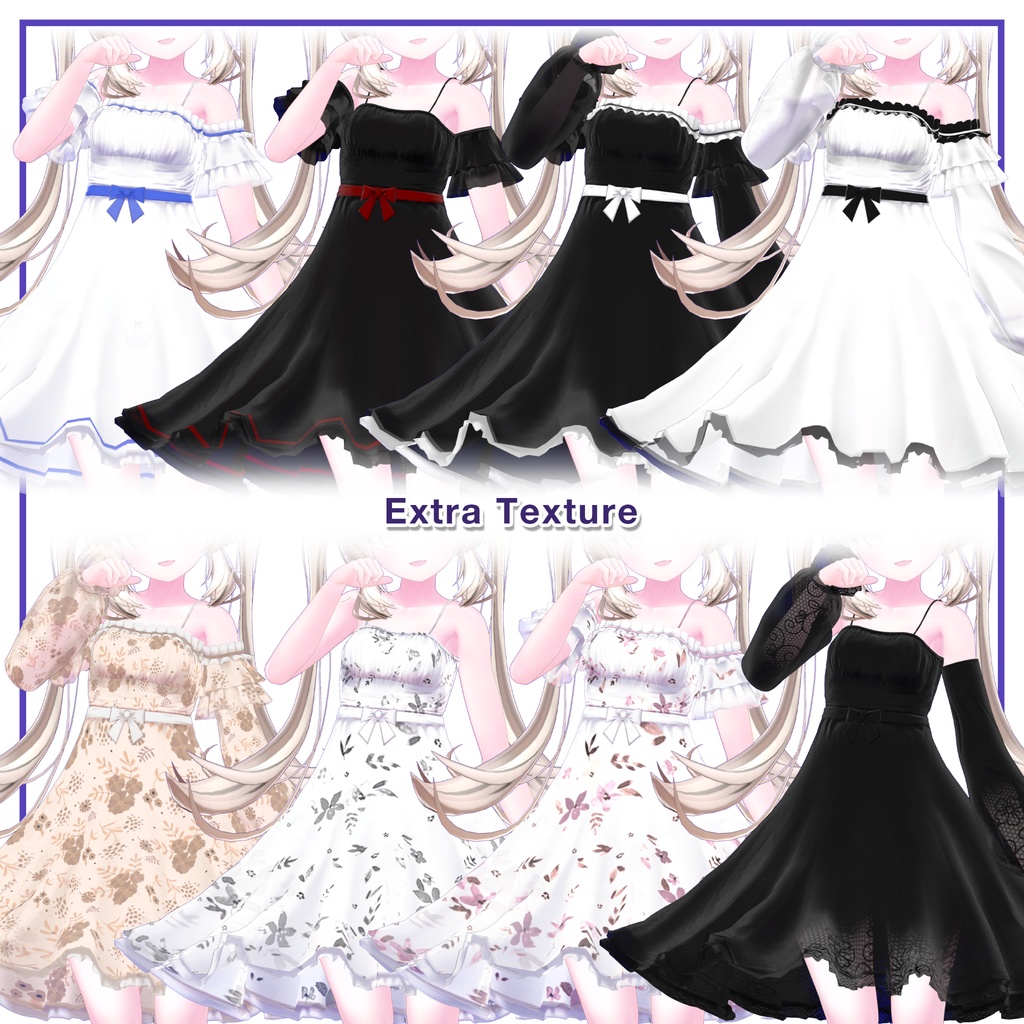 Summer Frill Dress for Manuka / サマーフリルワンピース【マヌカ用】 (C14)