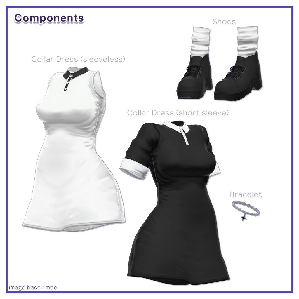 Short Sleeve Collar Dress for Kikyo / 半袖襟ワンピース【桔梗用】 (C15)