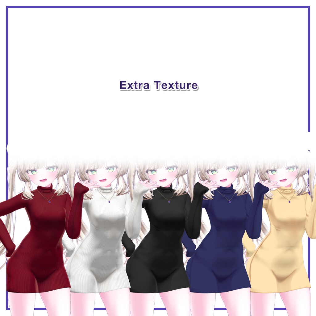 Turtleneck knit dress for Manuka / タートルネックニットワンピース【マヌカ用】 (C2)