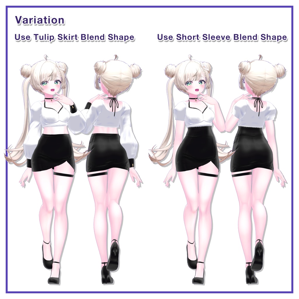 Puff sleeves & Tulip skirt for Manuka / パフスリーブ&チューリップスカート 【マヌカ用】 (C11)