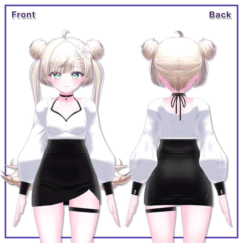 Puff sleeves & Tulip skirt for Manuka / パフスリーブ&チューリップスカート 【マヌカ用】 (C11)