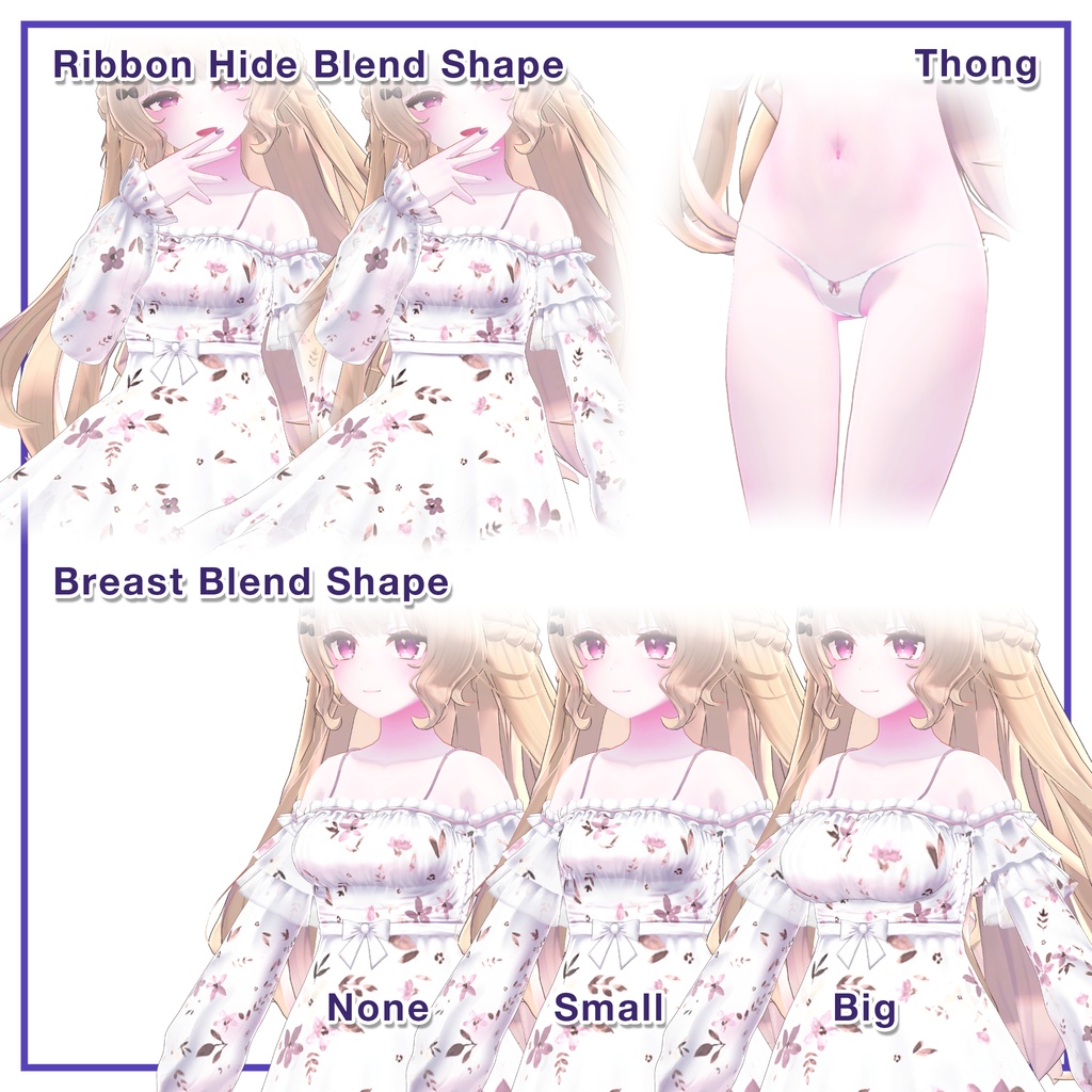 Summer Frill Dress for Lunalitt, Leefa / サマーフリルワンピース【ルーナリット,リーファ用】 (C14)