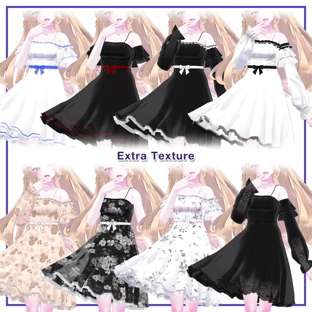 Summer Frill Dress for Lunalitt, Leefa / サマーフリルワンピース【ルーナリット,リーファ用】 (C14)