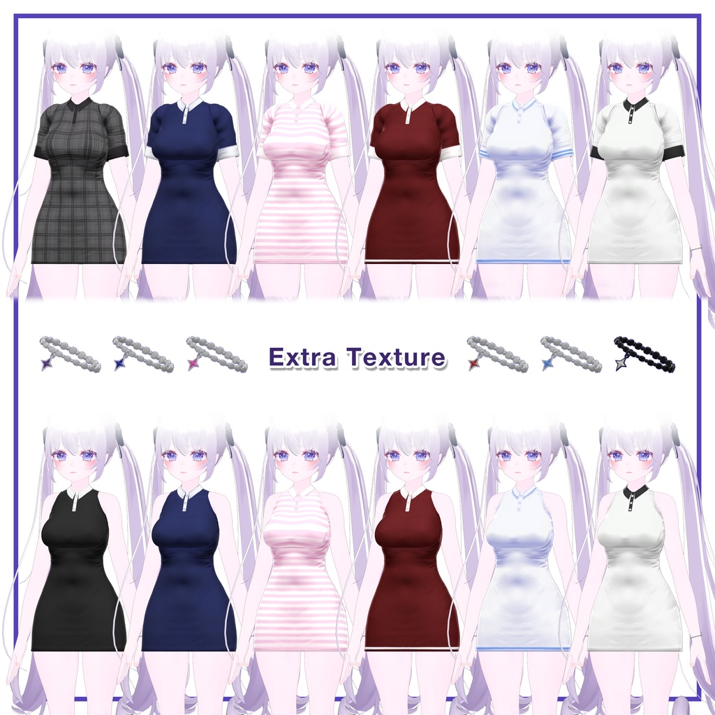 Short Sleeve Collar Dress for Maya / 半袖襟ワンピース【舞夜用】 (C15)