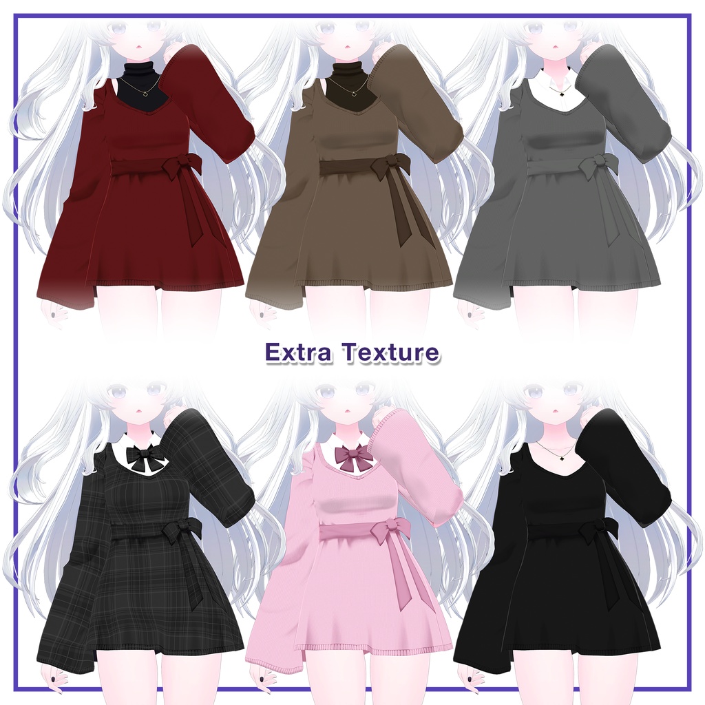 Ribbon knit dress for Lime,Chiffon / リボンニットワンピース【ライム用,シフォン用】 (C13)