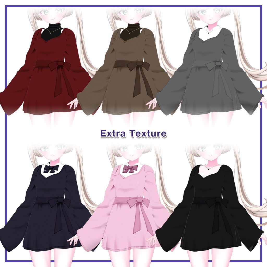 Ribbon knit dress for Manuka / リボンニットワンピース【マヌカ用】 (C13)