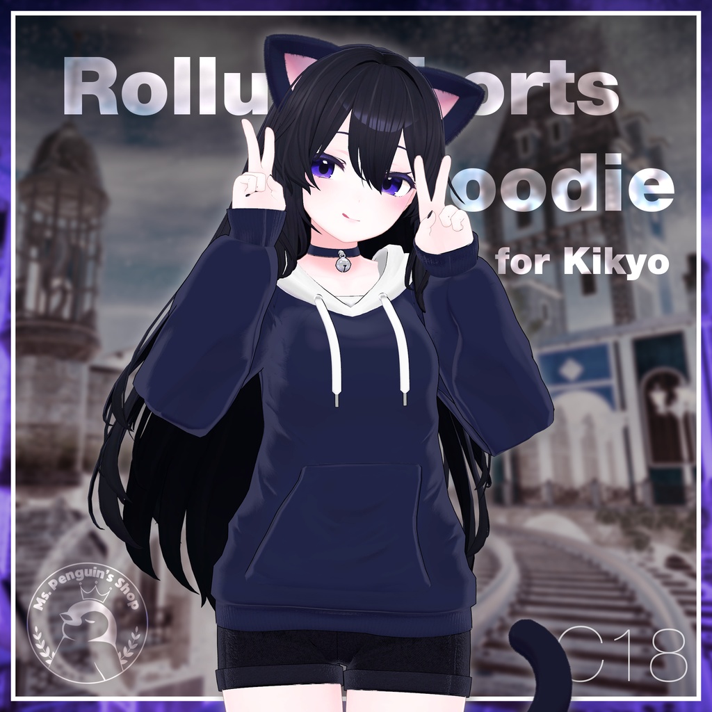 Roll up Shorts & Hoodie for Kikyo / ロールアップショーツ&パーカー 【桔梗用】 (C18)