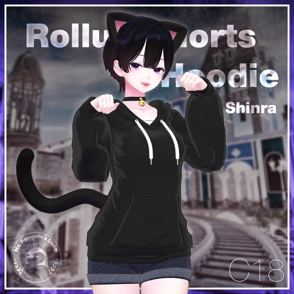 Roll up Shorts & Hoodie for Shinra / ロールアップショーツ&パーカー 【森羅用】 (C18)