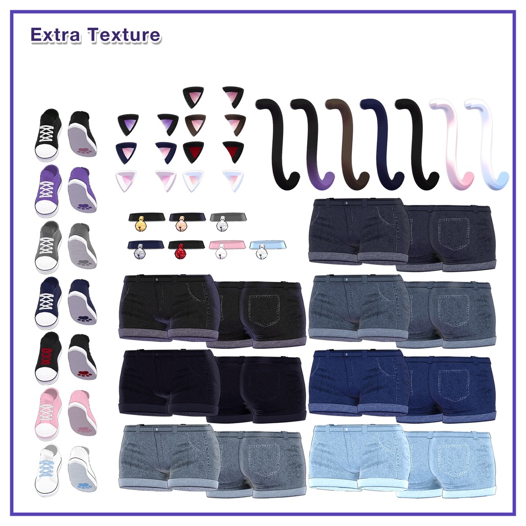 Roll up Shorts & Hoodie for Selestia / ロールアップショーツ&パーカー 【セレスティア用】 (C18)
