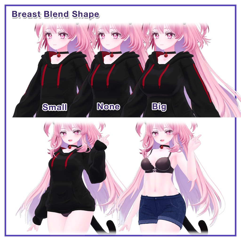 Roll up Shorts & Hoodie for Selestia / ロールアップショーツ&パーカー 【セレスティア用】 (C18)