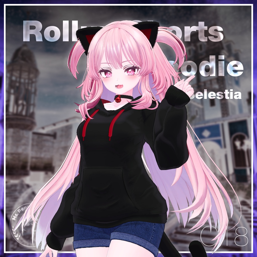 Roll up Shorts & Hoodie for Selestia / ロールアップショーツ&パーカー 【セレスティア用】 (C18)