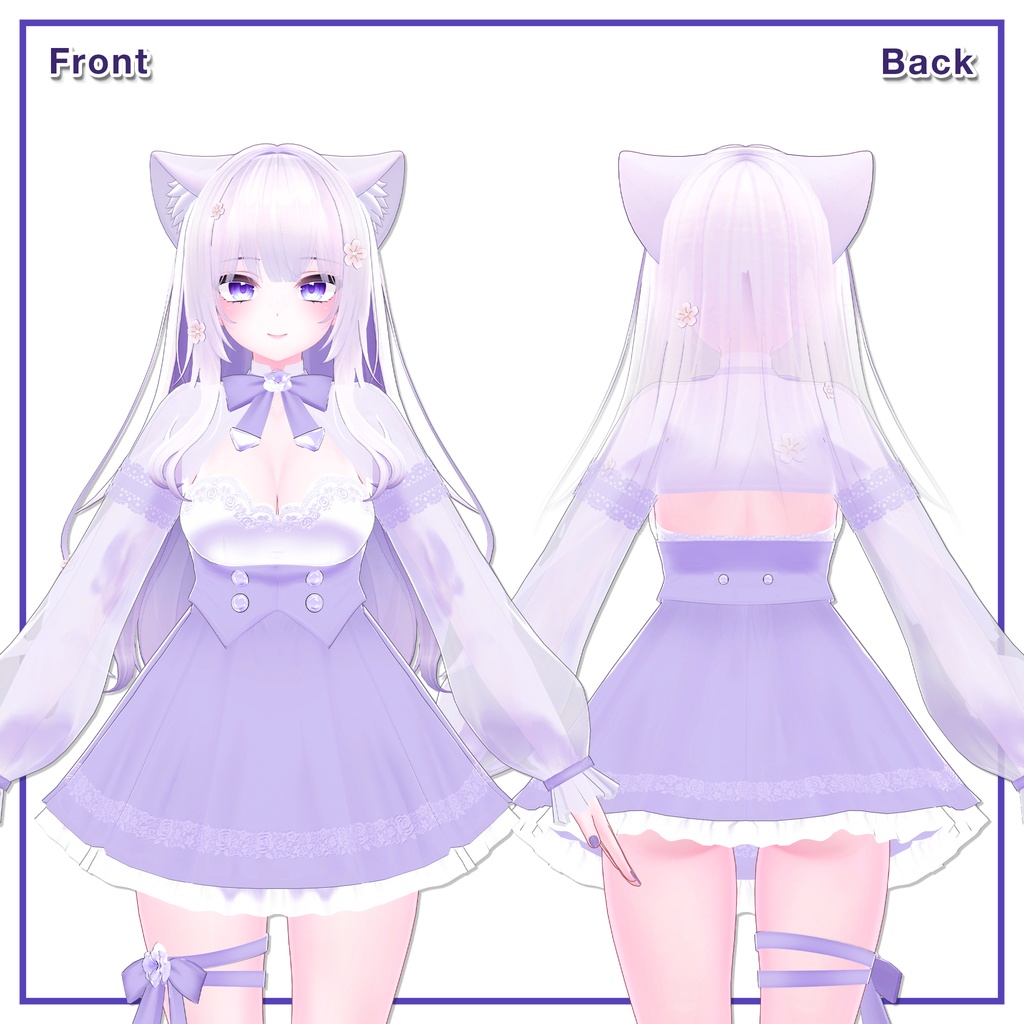 Sheer Blouse Ribbon Dress for Moe / シアーブラウス リボンワンピース 【萌用】 (C19)