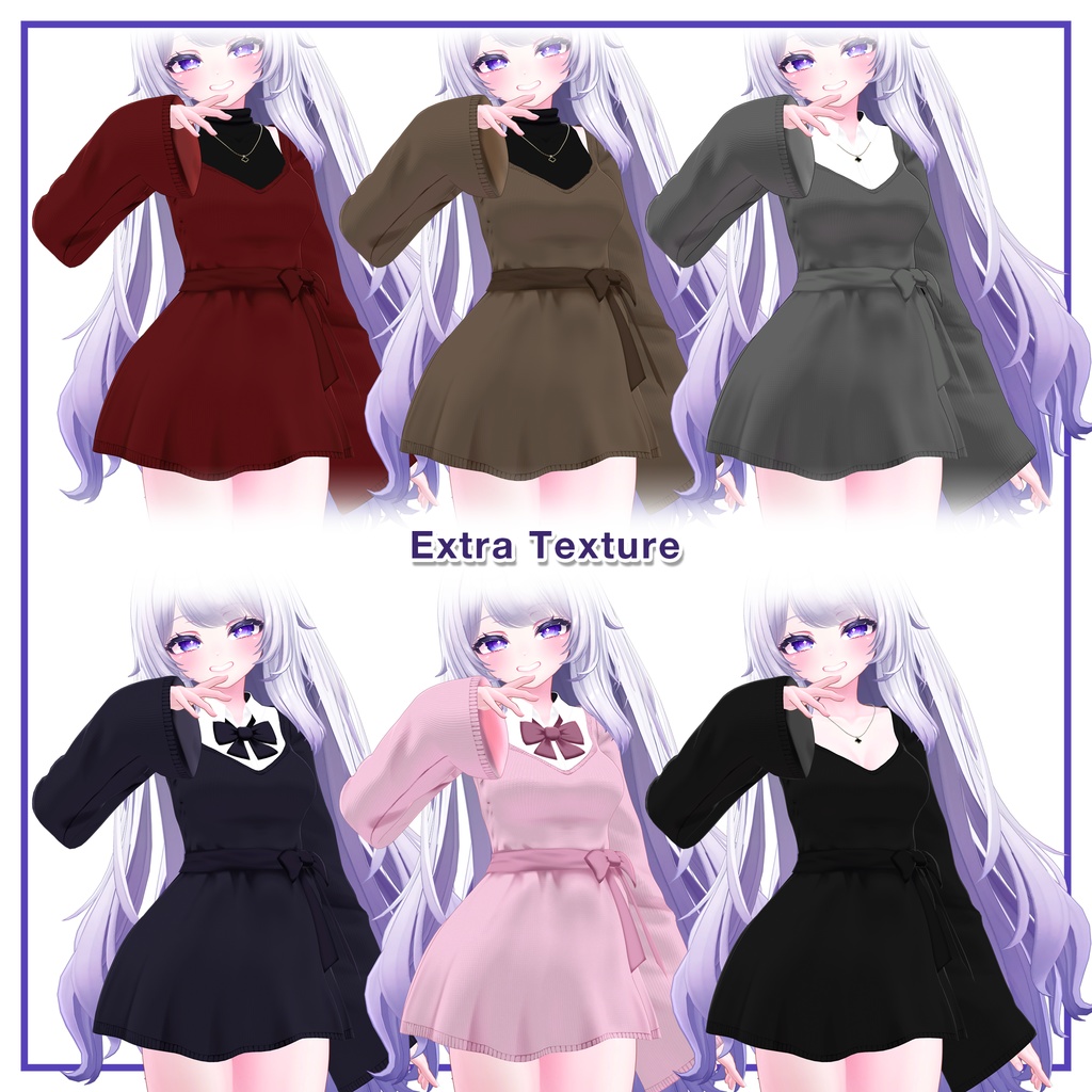 Ribbon knit dress for Airi / リボンニットワンピース【愛莉用】 (C13)