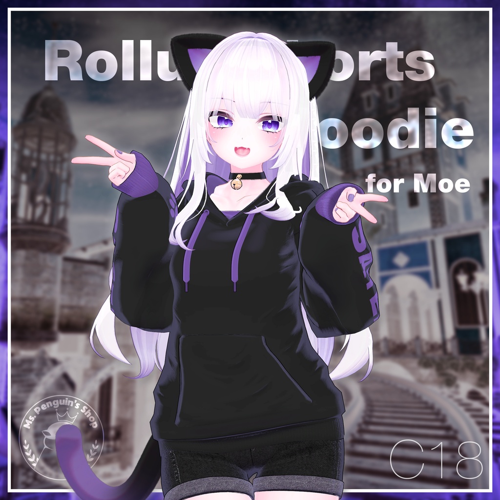 【9Avatars】Roll up Shorts & Hoodie / ロールアップショーツ&パーカー (C18)