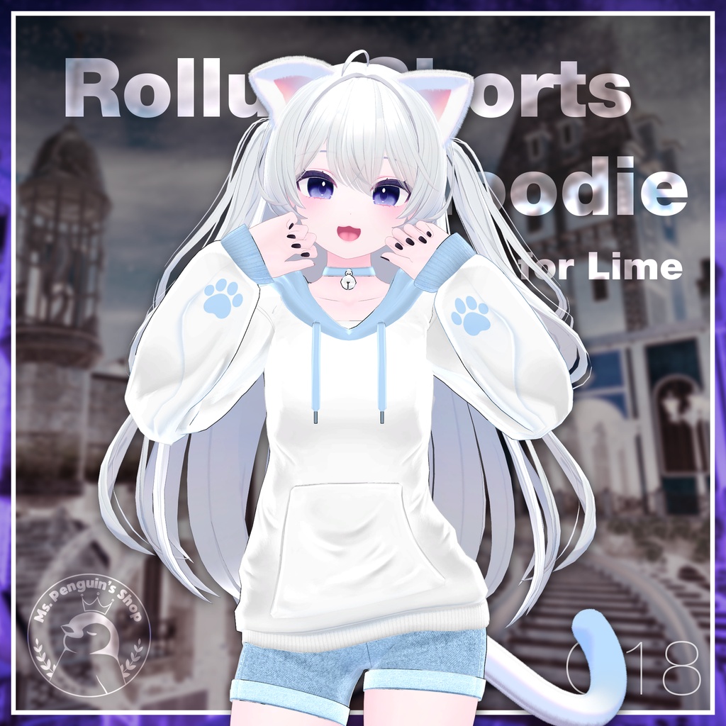【9Avatars】Roll up Shorts & Hoodie / ロールアップショーツ&パーカー (C18)