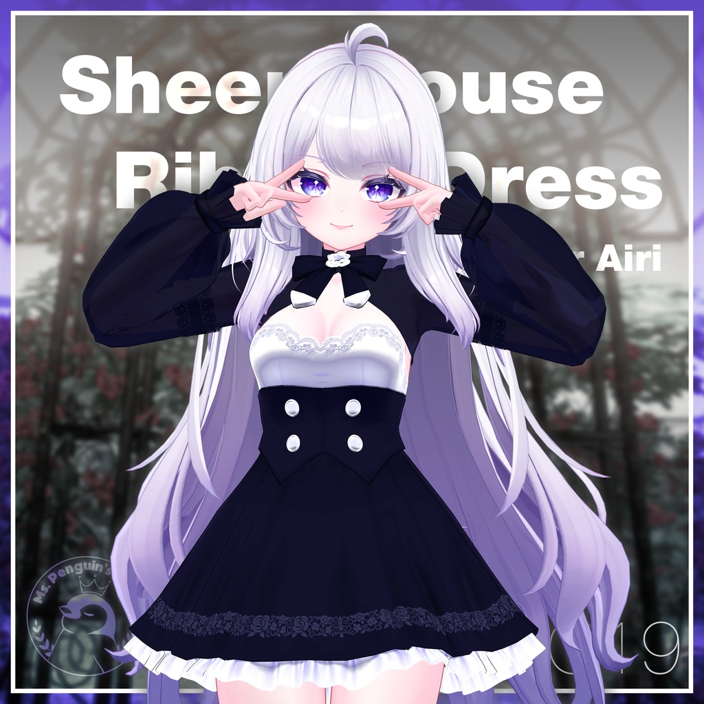 【7Avatars】Sheer Blouse Ribbon Dress / シアーブラウス リボンワンピース (C19)