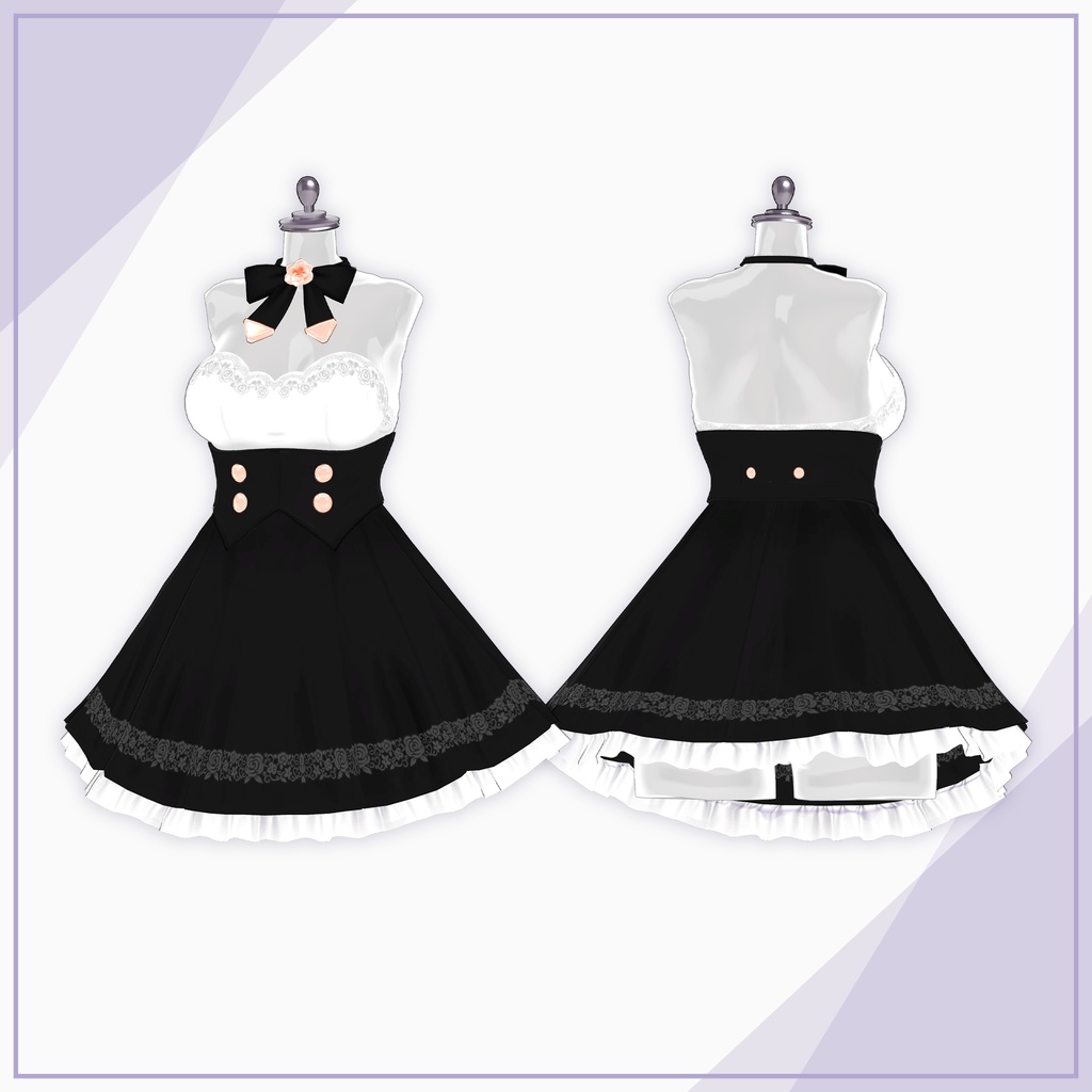 【7Avatars】Sheer Blouse Ribbon Dress / シアーブラウス リボンワンピース (C19)
