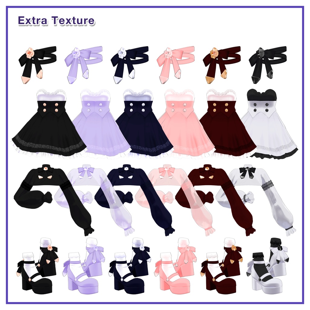 Sheer Blouse Ribbon Dress for Shinano / シアーブラウス リボンワンピース 【しなの用】 (C19)