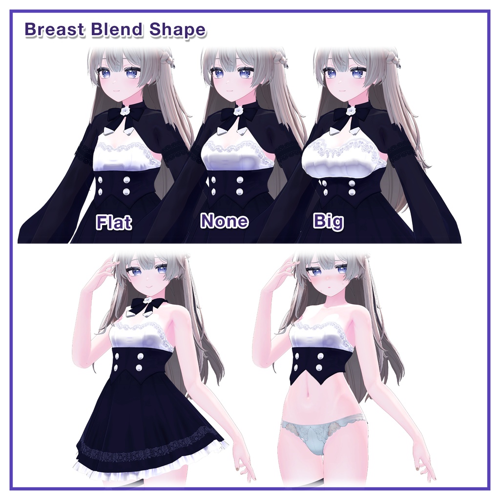 Sheer Blouse Ribbon Dress for Shinano / シアーブラウス リボンワンピース 【しなの用】 (C19)