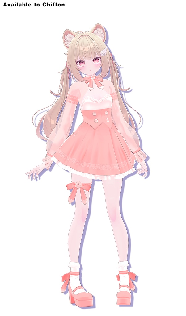 Sheer Blouse Ribbon Dress for Lime,Chiffon / シアーブラウス リボンワンピース 【ライム用,シフォン用】 (C19)