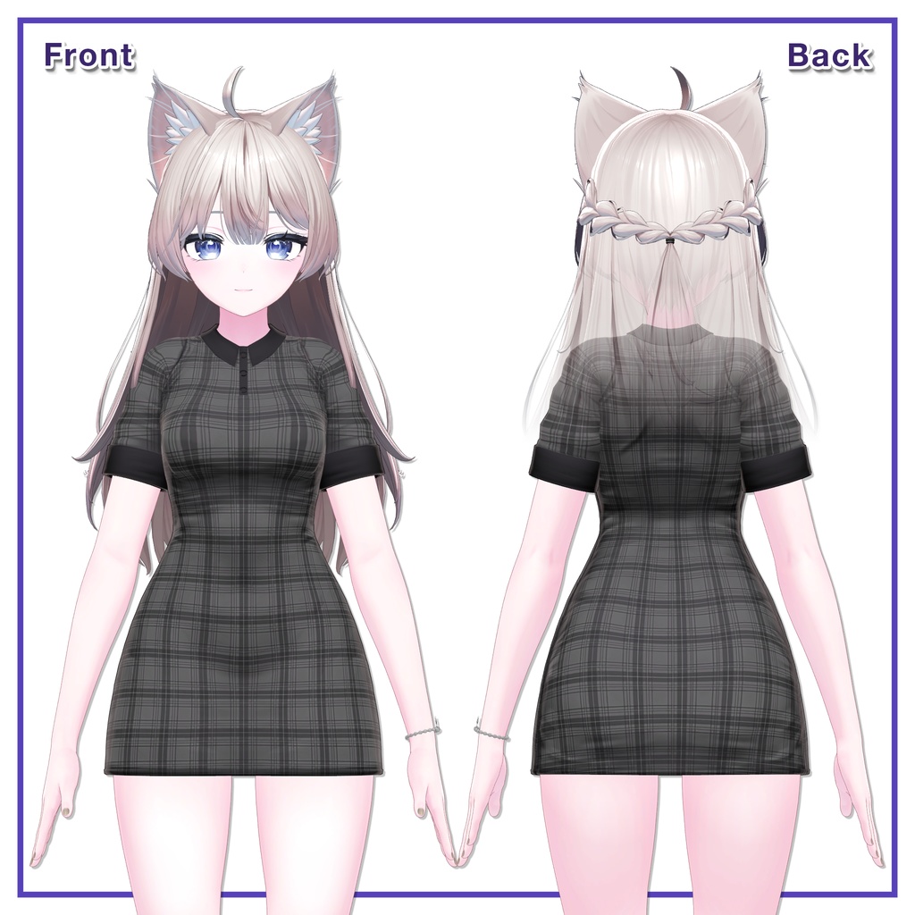 Short Sleeve Collar Dress for Shinano / 半袖襟ワンピース【しなの用】 (C15)