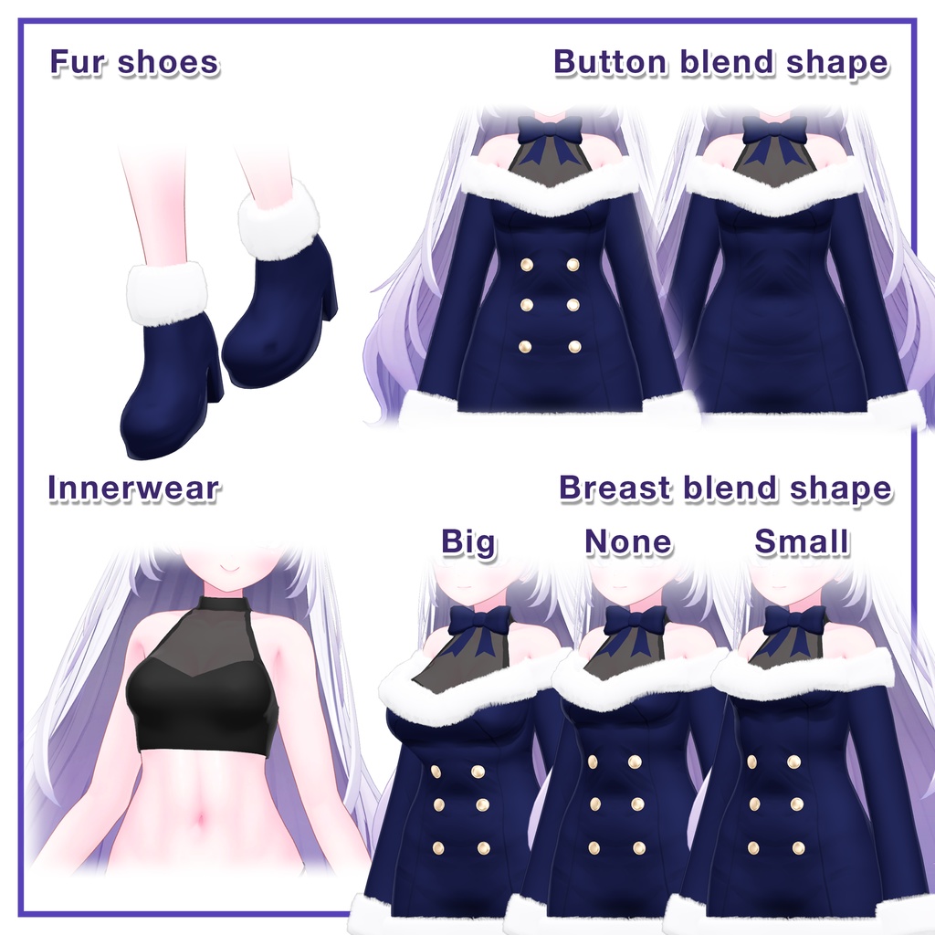 Winter Fur Dress for Airi / ウィンターファーワンピース【愛莉用】 (C6)