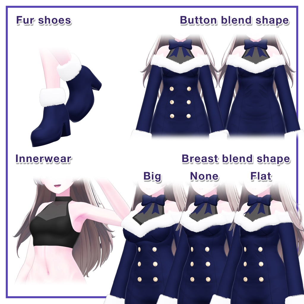 Winter Fur Dress for Shinano / ウィンターファーワンピース【しなの用】 (C6)