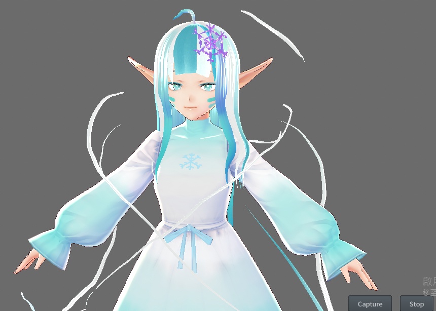 【VRM VRoid】「雪のエルフ」 Snow elf