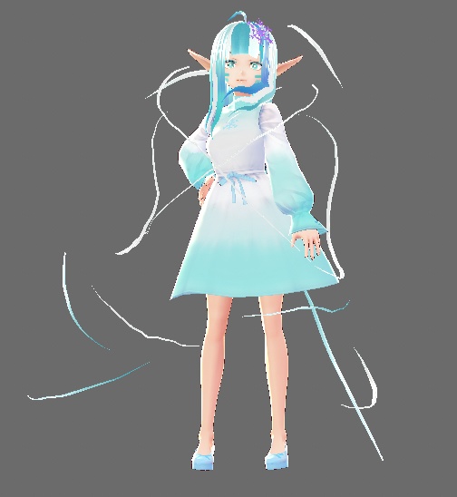 【VRM VRoid】「雪のエルフ」 Snow elf