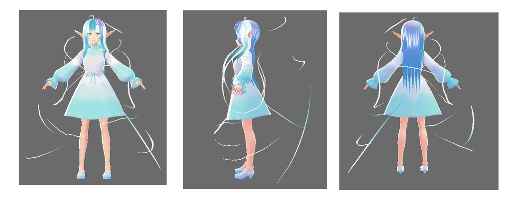 【VRM VRoid】「雪のエルフ」 Snow elf