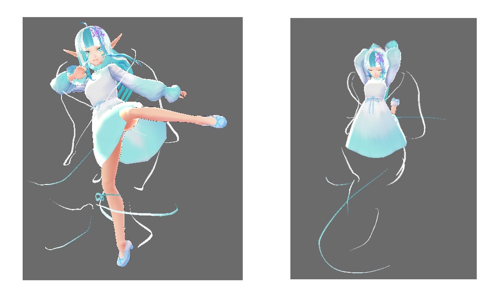 【VRM VRoid】「雪のエルフ」 Snow elf